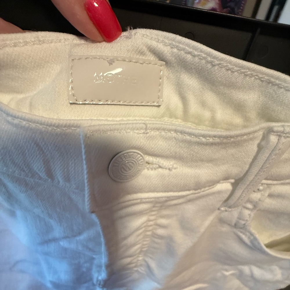 MOTHER Vagabond Mini Skirt – White | Size 33 | Like New - Picture 8 of 8